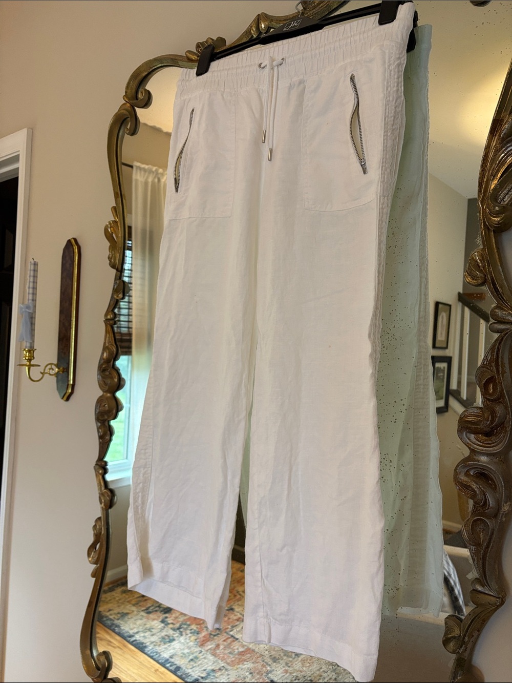 Athleta Retreat White Linen Pants